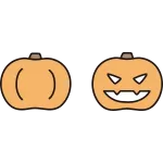 Pumpkin And Jack O Lantern SVG Icon